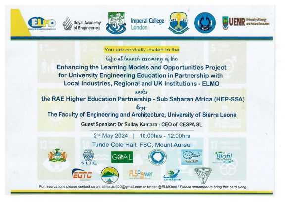 Enhancing the Learning Models and Opportunities Project for University Engineering Education in Partnership with Local Industries, Regional and UK Institutions – ELMO
